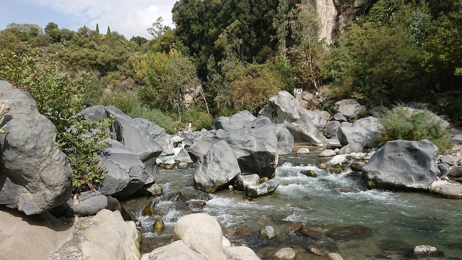 Le rocce laviche lungo il fiume Alcantara